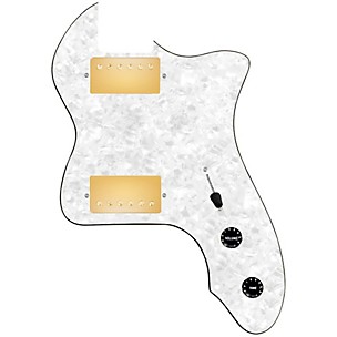 920d Custom '72 Thinline Tele Loaded Pickguard With Gold Smoothie Humbuckers & Black Knobs