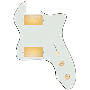 920d Custom 72 Thinline Tele Loaded Pickguard With Gold Smoothie Humbuckers and Aged White Knobs