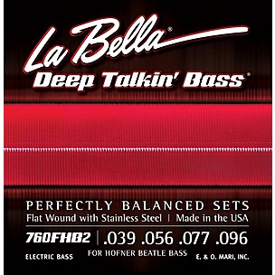 LaBella 760FHB2 Beatle Bass Flat Wound Light Electric Bass Strings