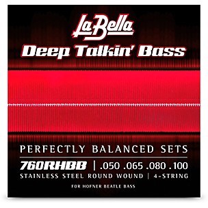 LaBella 760RHBB Deep Talkin' Bass Stainless Steel Round Wound Bass Strings for Beatle Bass