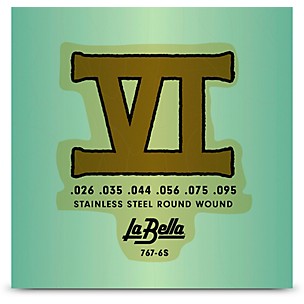 LaBella 767-6S Bass VI Stainless Steel Round Wound Bass Strings