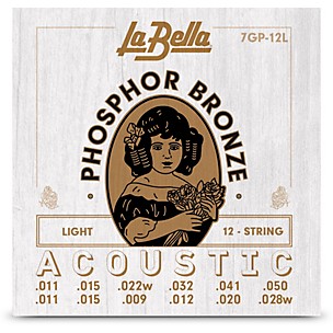 LaBella 7GP Phosphor Bronze 12-String Acoustic Guitar Strings