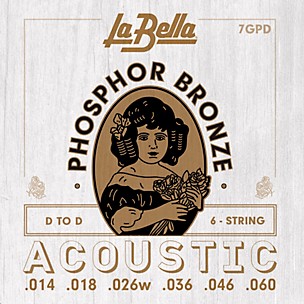 La Bella 7GP Phosphor Bronze 6-String Acoustic Guitar Strings