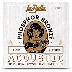 LaBella 7GPS Phosphor Bronze Light Acoustic Guitar Strings
