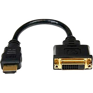 Startec 8" HDMI to DVI-D Video Cable Adapter - HDMI Male to DVI Female