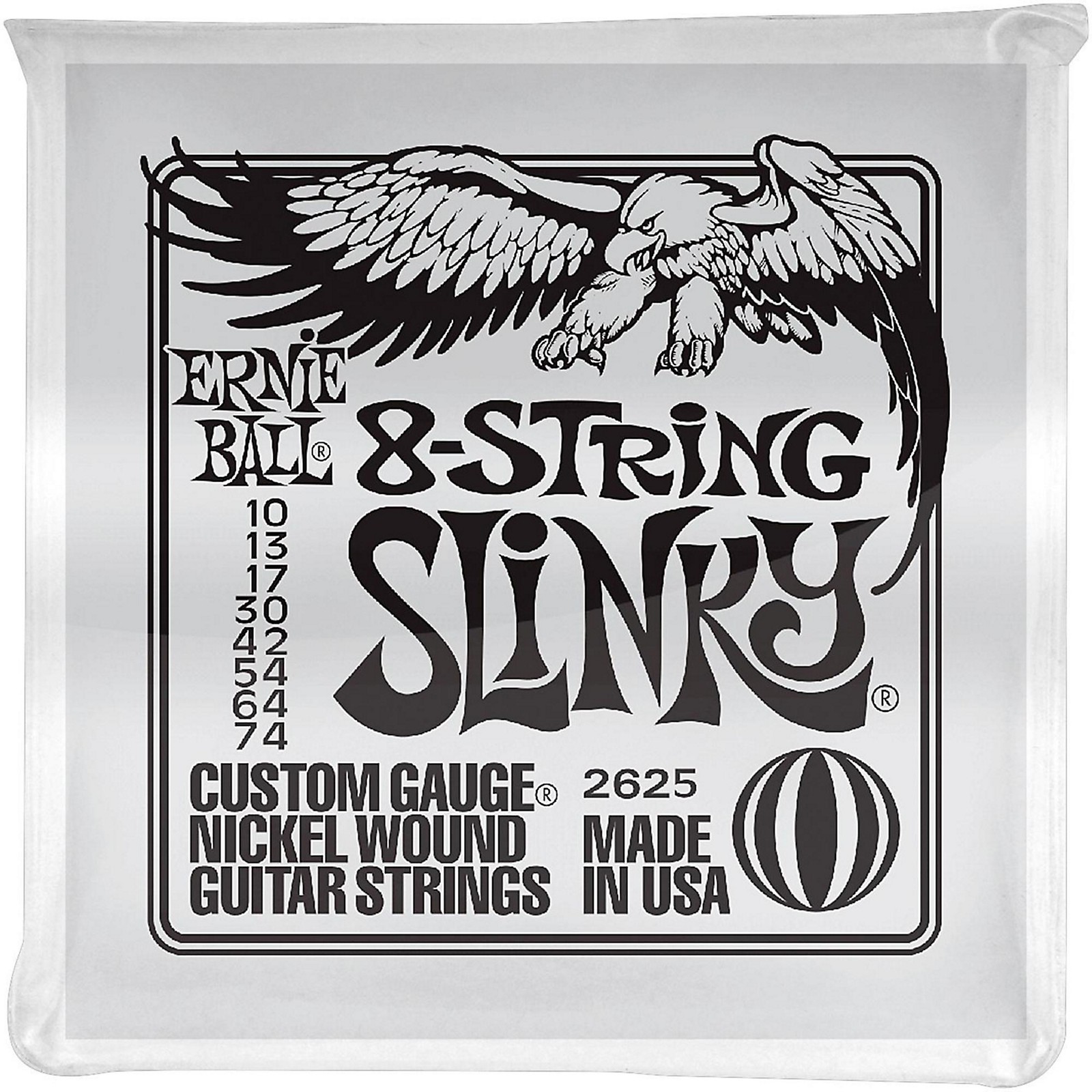 エリヤン Ernie Ball 8-String Slinky Electric Guitar Strings 10-74