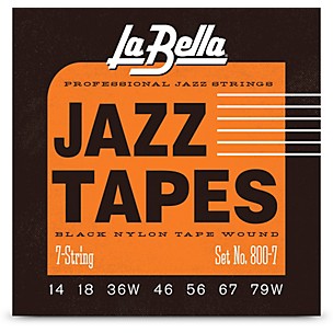 LaBella 800-7 Black Jazz Tapes 7-String Electric Guitar Strings