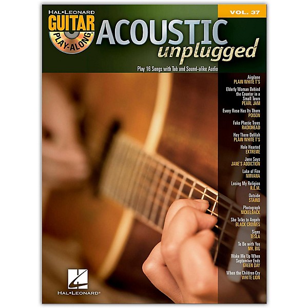 Hal Leonard Acoustic Unplugged Play Along Volume 37 Book Cd Music Arts
