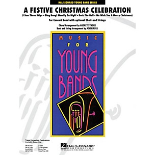 Hal Leonard A Festive Christmas (Concert Band with Opt. Choir and Strings) - Young Concert Band Level 3 by John Moss
