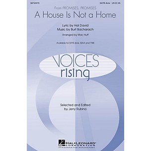 Hal Leonard A House Is Not a Home TTBB Arranged by Mac Huff