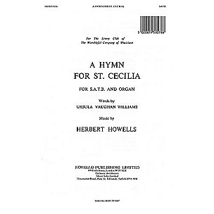 Novello A Hymn for St. Cecilia SATB Composed by Herbert Howells