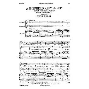 Novello A Shepherd Kept Sheep SS Composed by Eric Thiman