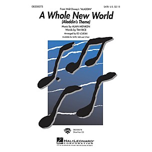 Hal Leonard A Whole New World - Aladdin's Theme (from Aladdin) SAB Arranged by Ed Lojeski