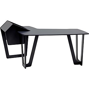 Argosy AIRE Edit Workstation with 8ru Rack on Right, Hautelink Desktop, Black Legs