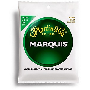 Martin AUTOQAR1 M1000 Marquis 80/20 Bronze Extra Light Acoustic Guitar Strings update 121418