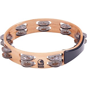 Toca Acacia Wood Double Row Tambourine