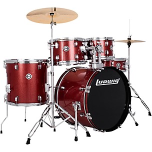 Ludwig Accent 5-Piece Drum Kit With 20" Bass Drum, Hardware and Cymbals