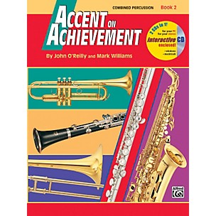 Alfred Accent on Achievement Book 2 Combined PercussionS.D. B.D. Access. Timp. & Mallet Percussion Book & CD