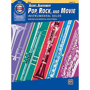 Alfred Accent on Achievement Pop, Rock, and Movie Instrumental Solos Flute Book, Level 1-3