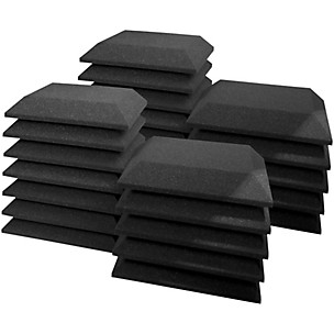Ultimate Acoustics Acoustic Foam Absorption Panels - 12"x12"x2" Bevel 24-Pack