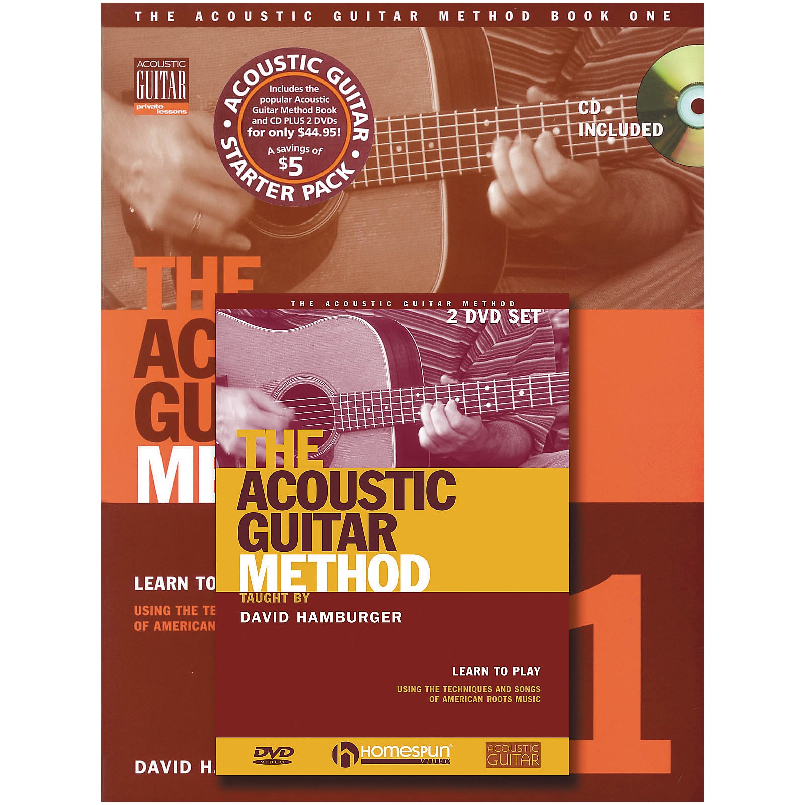 Homespun Acoustic Guitar Method with CD and 2-DVD Set | Music & Arts