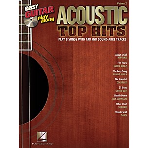 Hal Leonard Acoustic Top Hits Easy Guitar Play-Along Volume 2 Book/CD