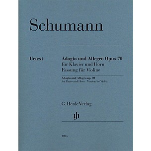 G. Henle Verlag Adagio and Allegro, Op. 70 Henle Music Folios Composed by Robert Schumann Edited by Ernst Herttrich