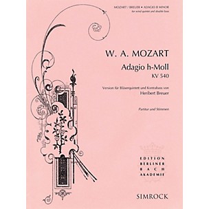 SIMROCK Adagio in B Minor, K .540 Composed by Wolfgang Amadeus Mozart Arranged by Heribert Breuer