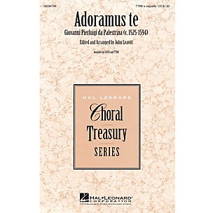 Hal Leonard Adoramus Te TTBB A Cappella composed by Giovanni Pierluigi da Palestrina