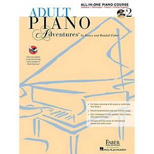 Faber Piano Adventures Adult Piano Adventures All-in-One Lesson Book 2 - Book with CD, DVD and Online Support