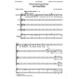 Novello Ae Fond Kiss SATB Divisi Composed by Paul Mealor