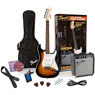 Squier Affinity Stratocaster Electric Guitar Pack w/ 10G Amplifier