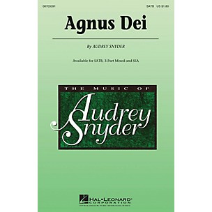 Hal Leonard Agnus Dei 3-Part Mixed Composed by Audrey Snyder