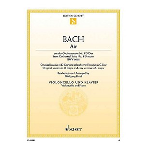 Schott Air from Orchestral Suite No. 3 in D Major BWV 1068 String Series Softcover
