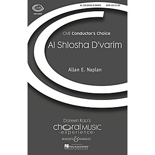 Boosey and Hawkes Al Shlosha D'varim (CME Conductor's Choice) SATB composed by Allan Naplan