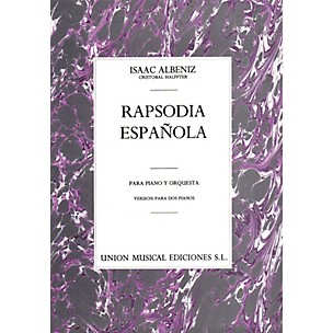 Music Sales Albeniz Rapsodia Espanola (halffter) 2 Pf Music Sales America Series