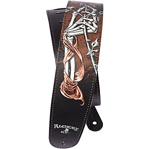 D'Addario Alchemy Leather Guitar Strap, Cryptorosa