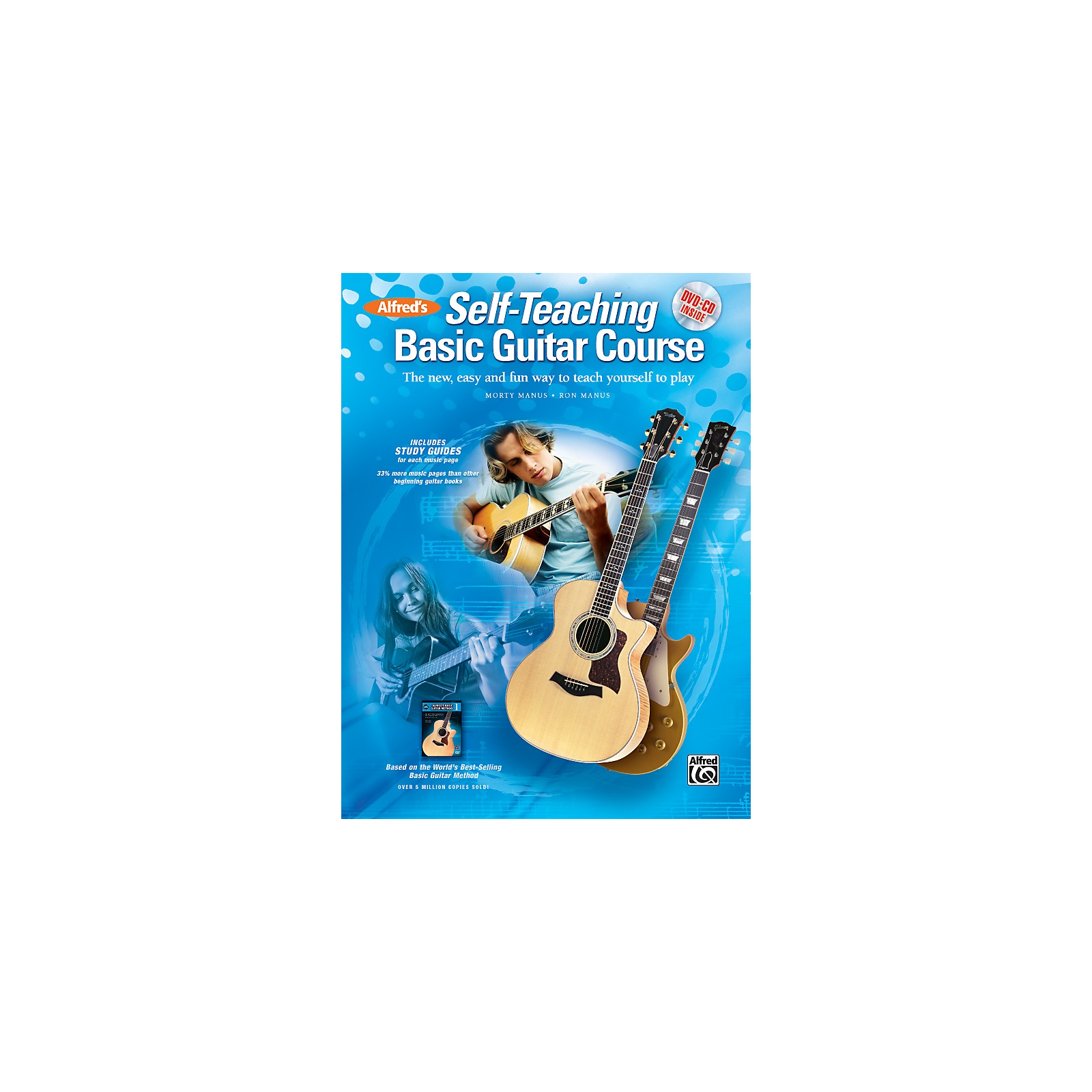 Alfred Alfred's Self-Teaching Basic Guitar Course Book, CD & DVD