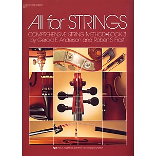 KJOS All For Strings Book 3-PIANO ACCMP