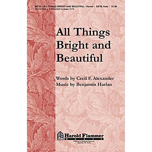 Shawnee Press All Things Bright and Beautiful SATB composed by Benjamin Harlan