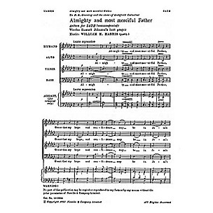 Novello Almighty and Most Merciful Father SATB
