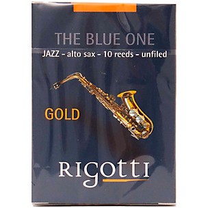 Rigotti Alto Saxophone Reed, Gold Jazz Cut