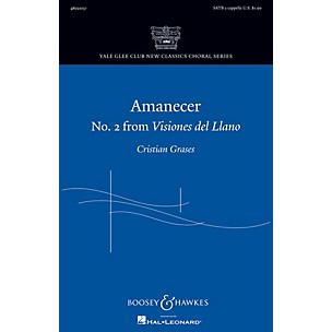 Boosey and Hawkes Amanecer SATB a cappella composed by Cristian Grases