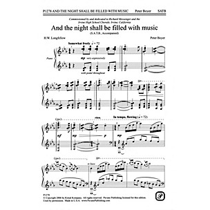PAVANE And The Night Shall Be Filled With Music SATB composed by Peter Boyer