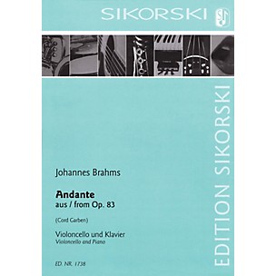 SIKORSKI Andante from Op. 83 (Violoncello and Piano) String Series