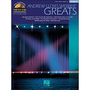 Hal Leonard Andrew Lloyd Webber Greats Volume 27 Book/CD Piano Play-Along arranged for piano, vocal, and guitar (P/V/G)