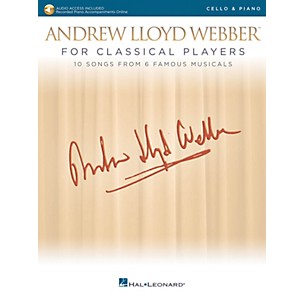 Hal Leonard Andrew Lloyd Webber for Classical Players - Cello and Piano Book/Audio Online