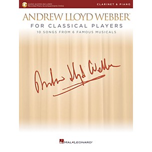 Hal Leonard Andrew Lloyd Webber for Classical Players - Clarinet and Piano Book/Audio Online