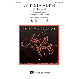 Hal Leonard Ani Ma'amin (I Believe) TTB Arranged by John Leavitt