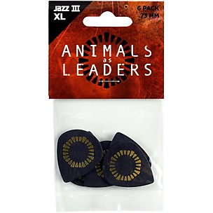 Dunlop Animals As Leaders Tortex Jazz III XL, Black, Guitar Picks